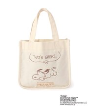 SNOOPY 刺繍ミニトート