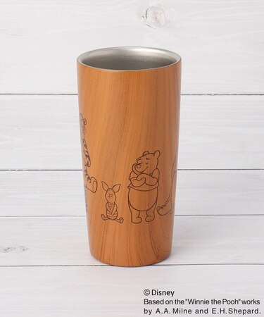 ディズニー 『くまのプーさん』 ステンレスタンブラー 木目風