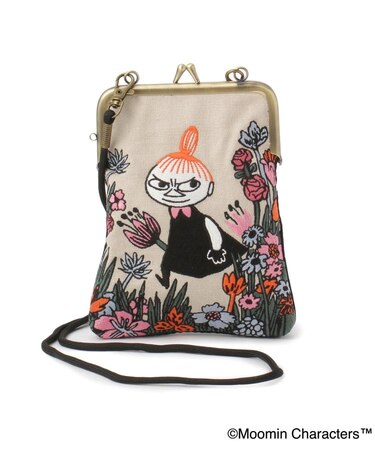 MOOMIN 畳刺繍縦型ペンポーチ がま口