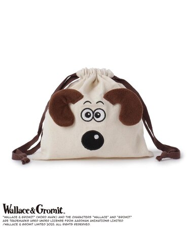 ウォレスとグルミット ぬいぐるみ巾着