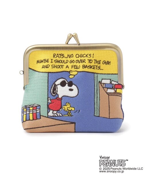 SNOOPY 畳刺繍ペンポーチ ミニがま口
