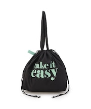 JOUET ジョエット ロゴプリント巾着トート