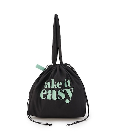 JOUET ジョエット ロゴプリント巾着トート