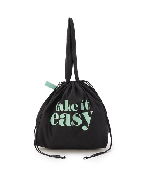 JOUET ジョエット ロゴプリント巾着トート