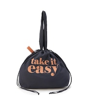 JOUET ジョエット ロゴプリント巾着トート