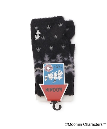 【あったか】MOOMIN アームカバー フェザー M刺繍