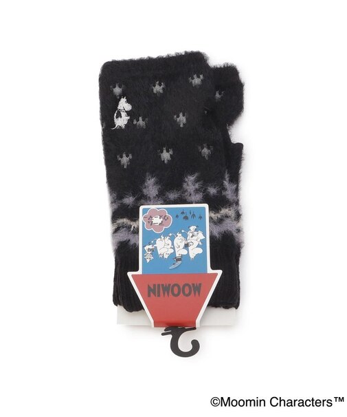 【あったか】MOOMIN アームカバー フェザー M刺繍