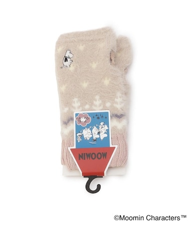 【あったか】MOOMIN アームカバー フェザー M刺繍
