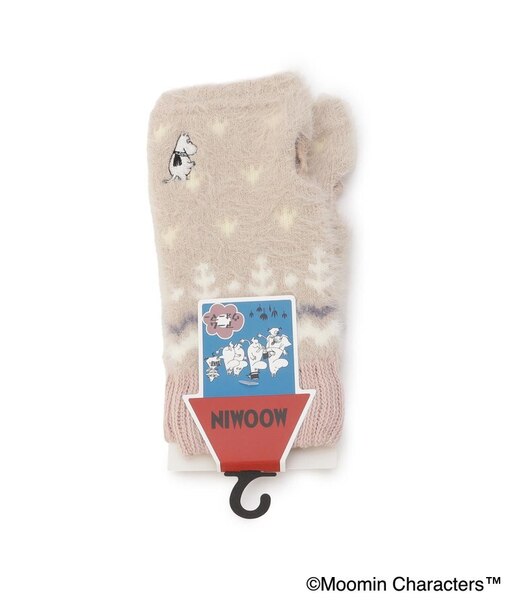 【あったか】MOOMIN アームカバー フェザー M刺繍