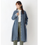 デニム&ヒッコリーサイドポケット付きワンピース