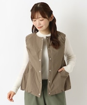 【リンネル12月号掲載】軽量中綿 ナイロンワッシャーベスト