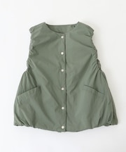 【リンネル12月号掲載】軽量中綿 ナイロンワッシャーベスト