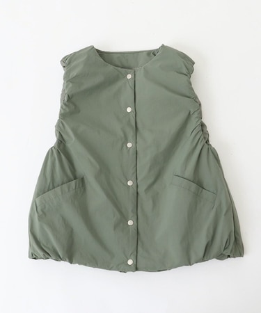 【リンネル12月号掲載】軽量中綿 ナイロンワッシャーベスト