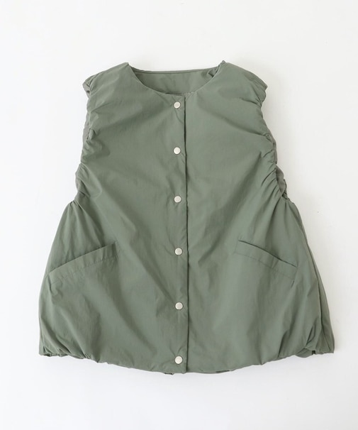 【リンネル12月号掲載】軽量中綿 ナイロンワッシャーベスト