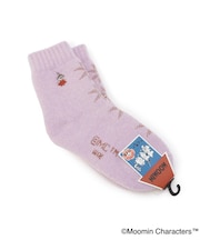 ◆【あったか】MOOMIN ホームソックス ヘアリミイ刺繍雪柄