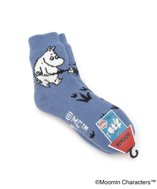 【あったか】MOOMIN ホームソックス 内ボア二重編ムーミン