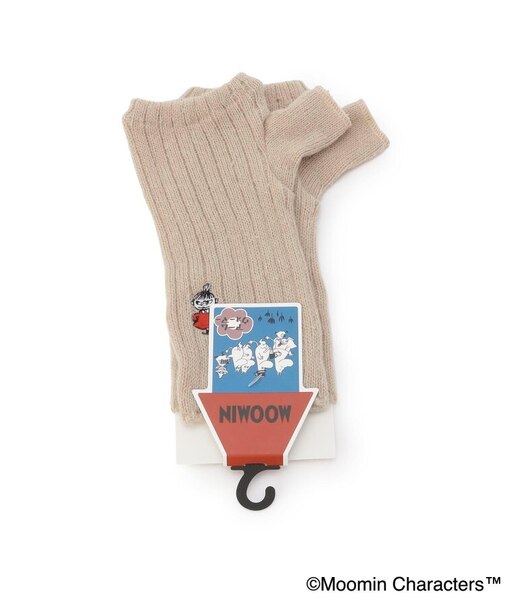 【あったか】MOOMIN アームカバー フワニットミイ Sリブ