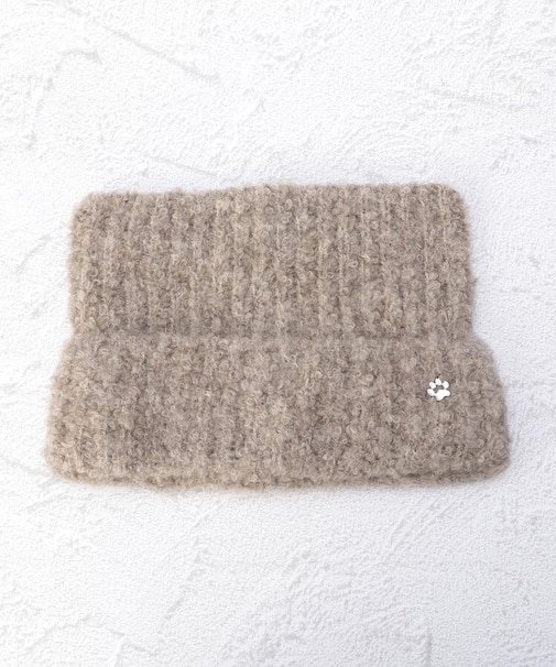 【あったか】ネコミミブークレー ニットワッチ