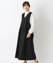 Vあき ロング丈ノースリーブワンピース