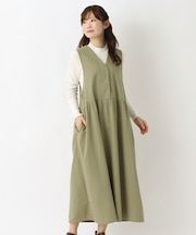 Vあき ロング丈ノースリーブワンピース