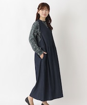 Vあき ロング丈ノースリーブワンピース