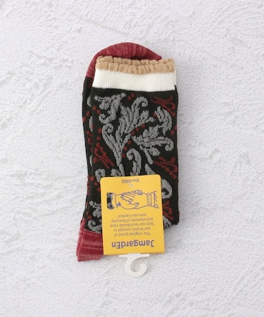 ◆ピコットダマスクフロートクルーソックス