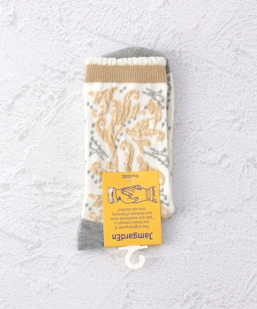 ◆ピコットダマスクフロートクルーソックス