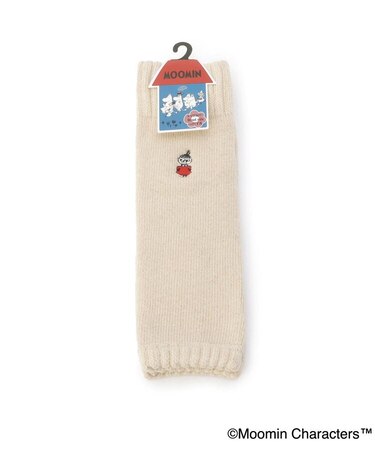 【あったか】MOOMIN レッグカバー 毛mix ミイ刺繍