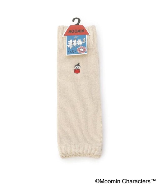 【あったか】MOOMIN レッグカバー 毛mix ミイ刺繍