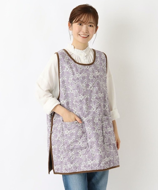 【あったか】キルト タブリエ エプロン フラワーファーム