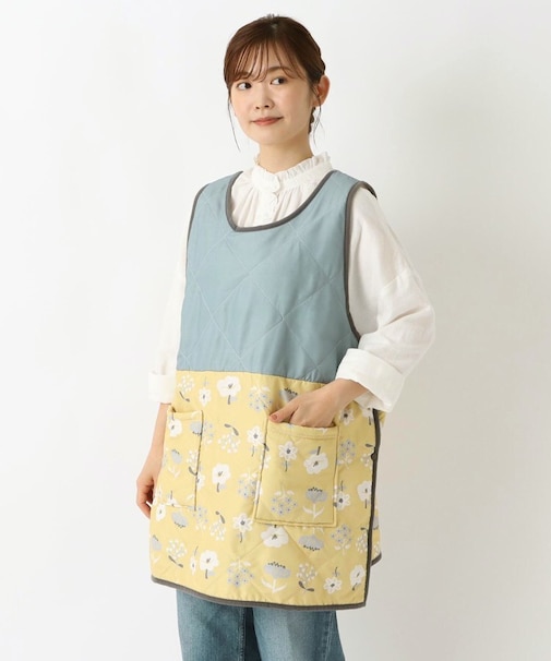 【あったか】キルト タブリエ エプロン ブルンモル
