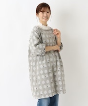 【ワンズテラス限定】シマエナガ ジャカードかっぽうぎ