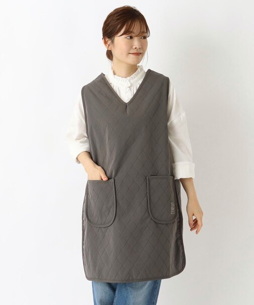 【あったか】カリダ 裏ボアVネックエプロン