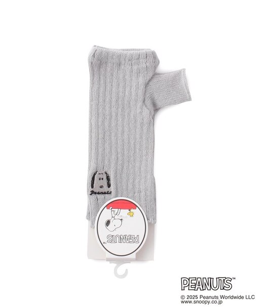 【あったか】SNOOPY 指アームウォーマー 刺繍