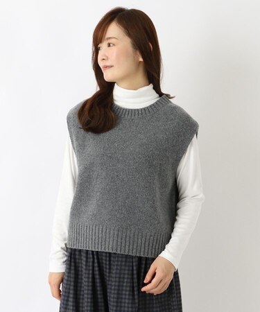 【リンネル12月号掲載】後ろ釦プルオーバーベスト