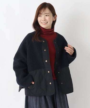 【リンネル12月号掲載】ボアキルトショートコート