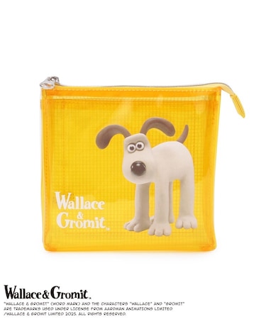 ウォレスとグルミット スクエアクリア3ポケットポーチ