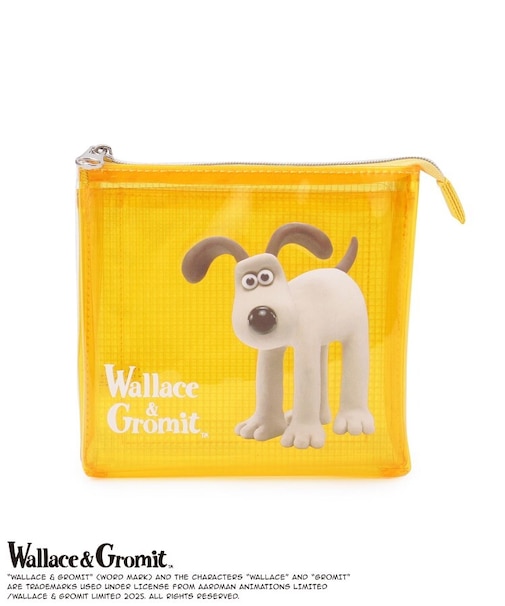ウォレスとグルミット スクエアクリア3ポケットポーチ