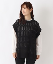 アクリルニット ブラウス アンサンブル