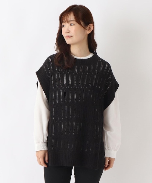 アクリルニット ブラウス アンサンブル