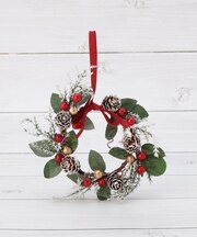 ◆【クリスマス】ベリー&パインコーン リース