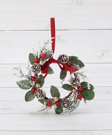 ◆【クリスマス】ベリー&パインコーン リース