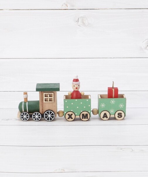 【クリスマス】ウッド トレインスタンド