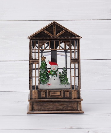 【クリスマス】スノーイング ハウスライトスタンド 音楽付き