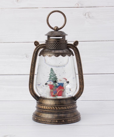【ワンズテラス限定/クリスマス】バブル LEDライトランタン スノーマン