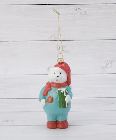 ◆【クリスマス】プラ ベアーオーナメント