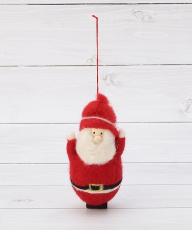 ◆【クリスマス】ウール サンタオーナメント
