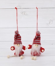 ◆【クリスマス】ニット サンタオーナメントセット