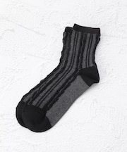 ◆スタイルムジ 逆スパ ヘリンボン クォーターソックス