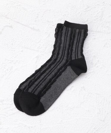 ◆スタイルムジ 逆スパ ヘリンボン クォーターソックス